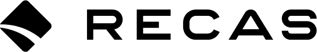 Recas logotyp i svart